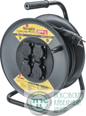 Удлинитель на катушке 4х50м с заземл. 16А IP44 КГ 3х1.5 NPE-RM-04-50-E-IP44-3x1.5 Navigator 93896