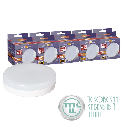 Лампа светодиодная PLED-GX53 12Вт 3000К тепл. бел. GX53 980лм 230В 50Гц (эквивалент ЛОН 100Вт) (уп.10шт) JazzWay 1029287