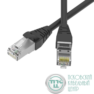 Патч-корд экранированный SLIM CAT6 S/FTP 4х2 28 AWG LSZH 5м черн. DKC RN6SF4550BK-28