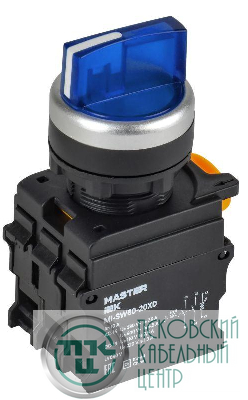 Переключатель 3 полож. 2НО с подсветкой син. MASTER IEK MI-SW60-20XD-4-14-3-K07