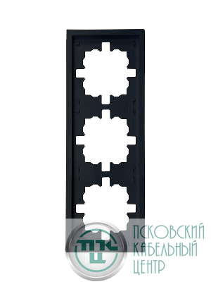 Рамка 3-м ZIMA горизонт. черн. бархат LEZARD 704-4200-148