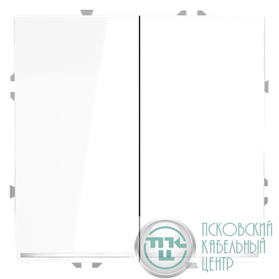 Выключатель 2-кл. СП S70 10А с подсветкой механизм бел. глянцевый Voltum VLS020201