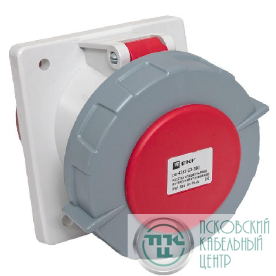 Розетка стационарная внутренняя угловая 4352 3Р+РЕ+N 63А 380В IP67 PROxima EKF ps-4352-63-380