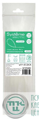 Стяжка кабельная 370х4.8 бел. (уп.100шт) SE IMT37048W