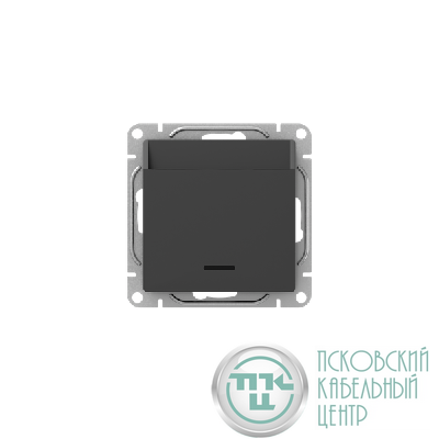 Выключатель карточный Эпика с подсветкой механизм черн. EKF UP1-SWB-card