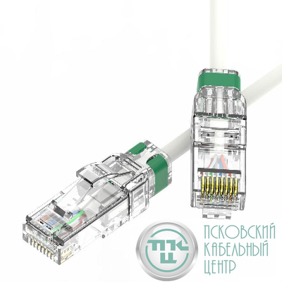 Патч-корд неэкранированный SLIM CAT6A U/UTP 4х2 28 AWG LSZH 0.2м бел. DKC RN6AUU4502WH-28