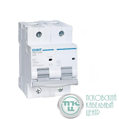 Выключатель автоматический модульный 2п C 63А 25кА NB8-125R (R) CHINT 559801