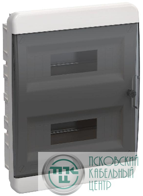 Корпус ЩРВ-П-24 TEKFOR IP41 черн. прозр. дверь пластик. IEK TF5-KP12-V-24-41-K01-K03