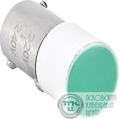 Лампа BA9s для NP2 AC/DC220В (LED) (R) зел. CHINT 576742