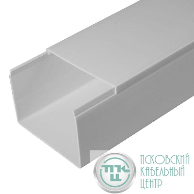 Кабель-канал 80х60 L2000 с двойн. замком RAL 7035 сер. Промрукав PR03.0080