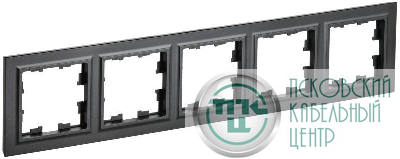 Рамка 5-м BRITE РУ-5-БрЧ черн. IEK BR-M52-K02