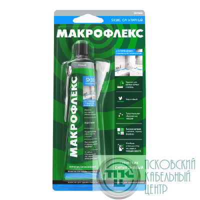 Герметик санитарный силиконовый SX101 (70мл) бел. MAKROFLEX Б0026311