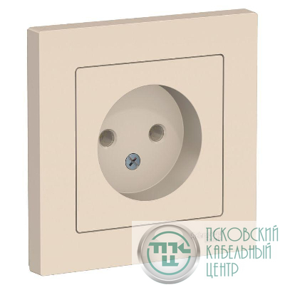 Розетка 1-м СП AtlasDesign 16А IP20 без заземл. в сборе беж. SE ATN000240