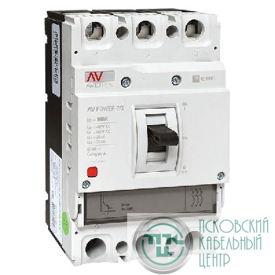 Выключатель автоматический 3п 160А 35кА AV POWER-2/3 TR AVERES EKF mccb-23-160-TR-av