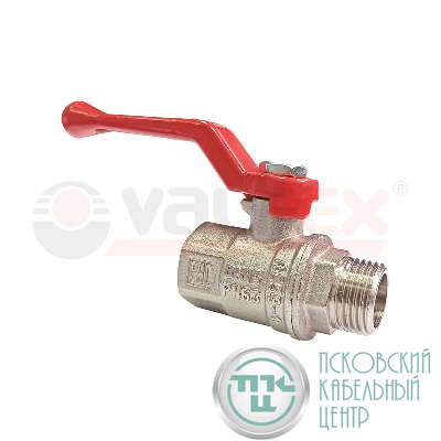 Кран шаровой латунный PREMIUM для ВОДЫ 2дюйм ВР/НР рычаг НИКЕЛИР-Й 11Б27фт1М VALFEX VF.215.NR3.200.PREMIUM