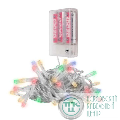 Гирлянда DC-G01-80M 80LED RGB 7.8м 8реж. 3xAA (не в компл.) ФАZА 5047754