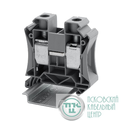 Клемма проходная винтовой зажим; 2 точки подключения; 35кв.мм сер. DKC TUR-35R