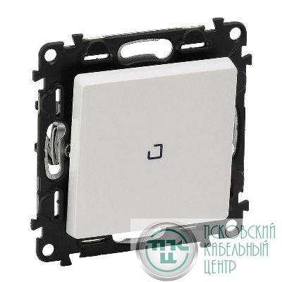 Выключатель 1-кл. СП Valena Life 10А IP20 250В 10AX с индикацией с лицев. панелью безвинтов. зажимы механизм бел. Leg 752104