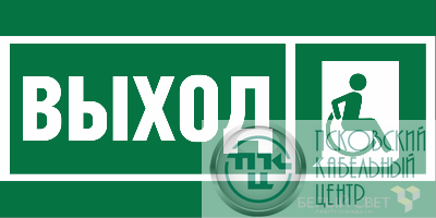 Знак безопасности BL-2010B.E61 "Указ.выхода для инвал. в креслах колясках (прав.)" Белый свет a19716