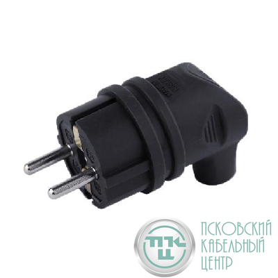 Вилка угловая 16А с заземл. каучук TOKOV ELECTRIC TKE-C05-KVU-Z