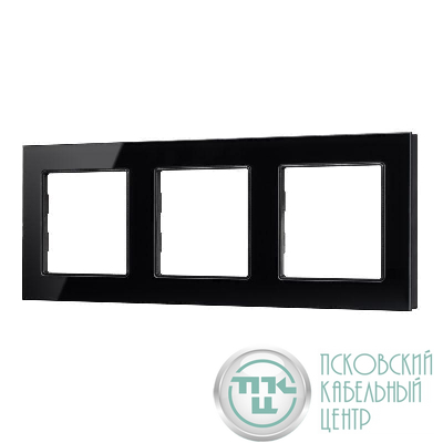 Рамка стеклянная FRM-GLARE-GS-3-BK Arlight 043800