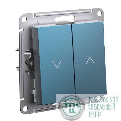 Выключатель для жалюзи 2-кл. AtlasDesign 10А механизм изумруд SE ATN000819
