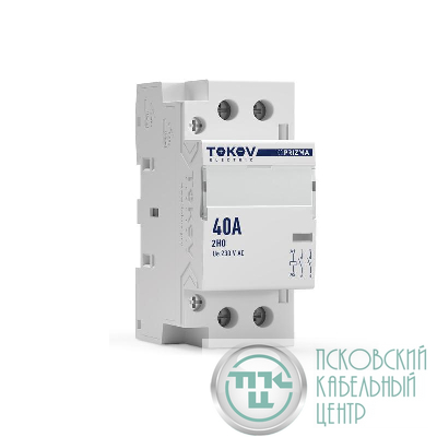 Контактор модульный 36мм 40А 230В АС 2НО PRIZMA TOKOV ELECTRIC TKE-PZ-MC-2-40-230-20