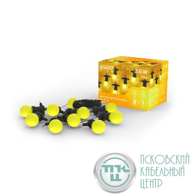 Гирлянда светодиодная Holiday Белт Лайт 7.7м 10 желт. несменных ламп IP44 GAUSS HL065