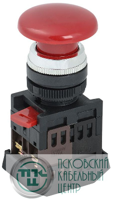 Кнопка "Грибок" AEА-22 d22мм 1НО+1НЗ красн. GENERICA BBG30-AEA-K04
