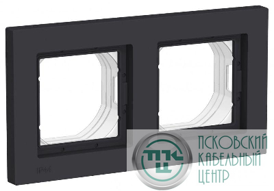 Рамка 2-м AtlasDesign Aqua IP44 карбон SE ATN441002