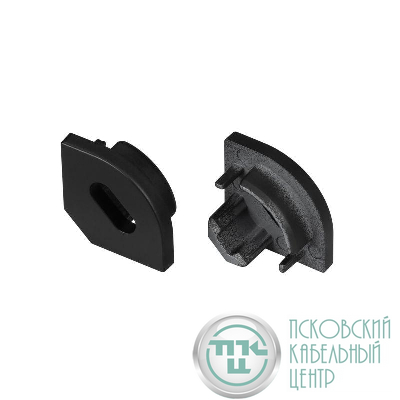 Заглушка SL-KANT-H10 BLACK с отверстием пластик (комплект) Arlight 049410