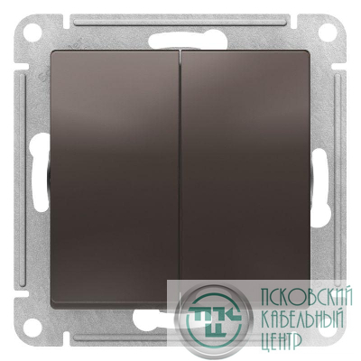 Переключатель перекрестный 2-кл. AtlasDesign 2хсх.7 10АХ механизм мокко SE ATN000673