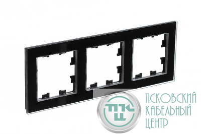 Рамка 3-м AtlasDesign Nature стекло черн. SE ATN321003