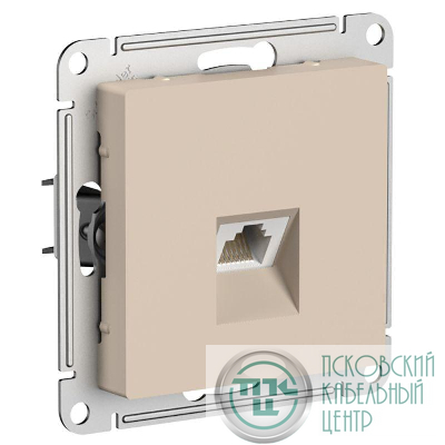 Розетка компьютерная AtlasDesign RJ45 кат.6A механизм песочн. SE ATN001286