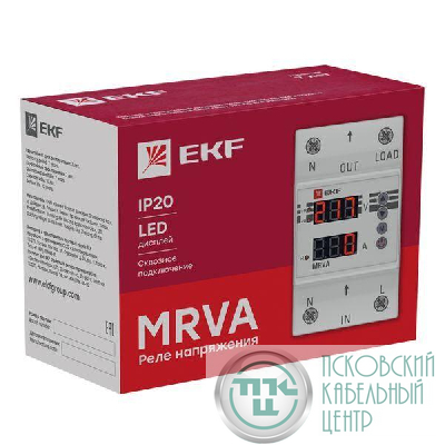 Реле напряжения и тока с дисплеем MRVA 25А PROxima EKF MRVA-25A