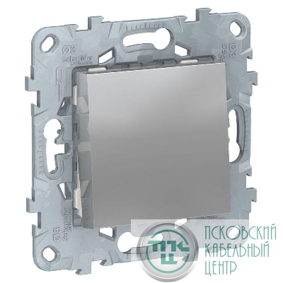 Переключатель 1-кл. UNICA NEW (сх.6) 10AX 250В алюм. SchE NU520330