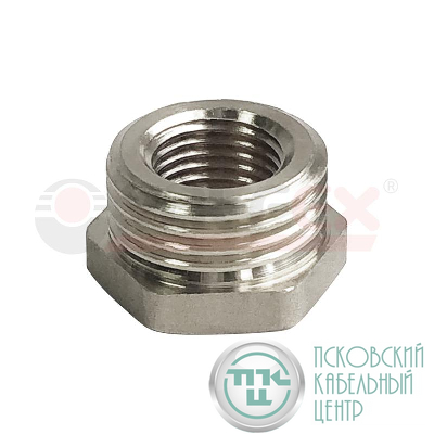 Футорка никелированная НР 3/4дюйм-ВР 1/2дюйм (350/10) VALFEX VF.581.N.034.012