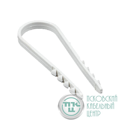 Дюбель-хомут d19-25мм для круглого кабеля бел. (уп.50шт) PROxima EKF plc-ncs50-19x25w