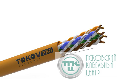 Кабель витая пара U/UTP 4х2х23AWG(0.57мм) кат.6 ZH нг(А)-HF (LSZH) indoor 305м (м) PRO TOKOV ELECTRIC TKP-C06-U42-6-RU-LSZH