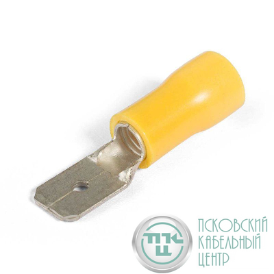 Разъем кабельный плоский изолир. "папа" РПИ-П 6.0–(6.3) ПРОФИ (уп.100шт) КВТ 108585