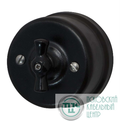 Выключатель 1кл. керамика черн. Bironi B1-200-03