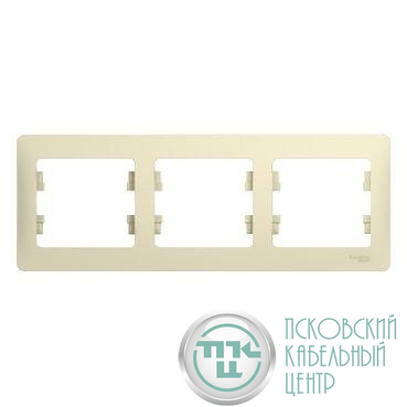 Рамка 3-м Glossa горизонт. беж. SE GSL000203
