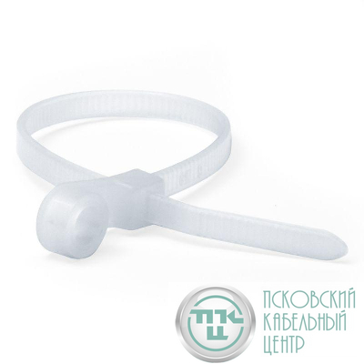 Хомут кабельный 7.6х300 полиамид бел. с монтажн. отверст. (уп.100шт) DKC 252300SR-H