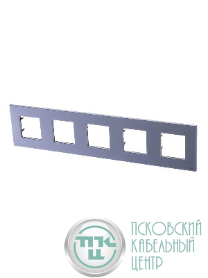 Рамка 5-м 10мод. Zenit серебристый ABB 2CLA227500N1301