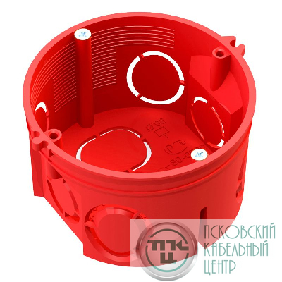 Коробка установочнаяСП 80-0501С безгалогенная (HF) 68х42 с саморезами без соединителя Промрукав 80-0501С