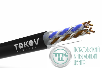 Кабель витая пара U/UTP 4х2х23AWG(0.57мм) кат.6 PE outdoor Fluke tested 305м (м) PRO TOKOV ELECTRIC TKP-C05-U-42-6-305-OD