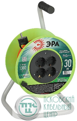 Удлинитель на катушке 4х30м с заземл. RP-4e-3х0.75-30m ПВС 3х0.75 Эра Б0056097