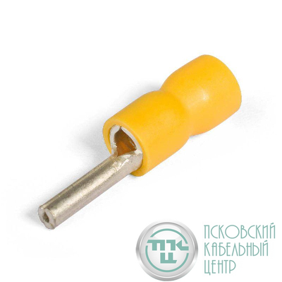 Наконечник кабельный штыревой круглый изолированный НШКИ 6.0-13 ПРОФИ (уп.100шт) КВТ 108576