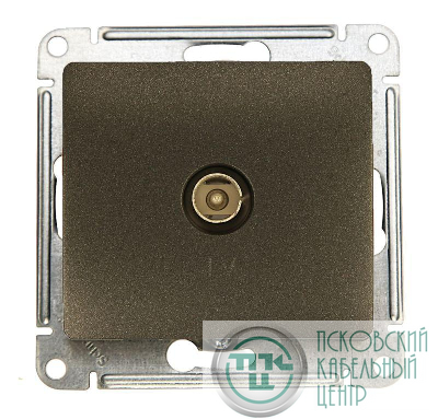 Розетка телевизионная TV Glossa коннектор механизм антрацит SE GSL000793