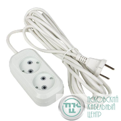 Удлинитель 2х2м без заземл. 10А IP20 Эксперт 2.2кВт ПВС 2х0.75 PROxima EKF UBA10-275-2-02